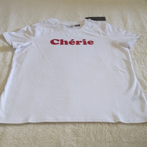 French🇫🇷 Connection "Cherie"👩💕 Tee - NWT - Picture 10 of 12